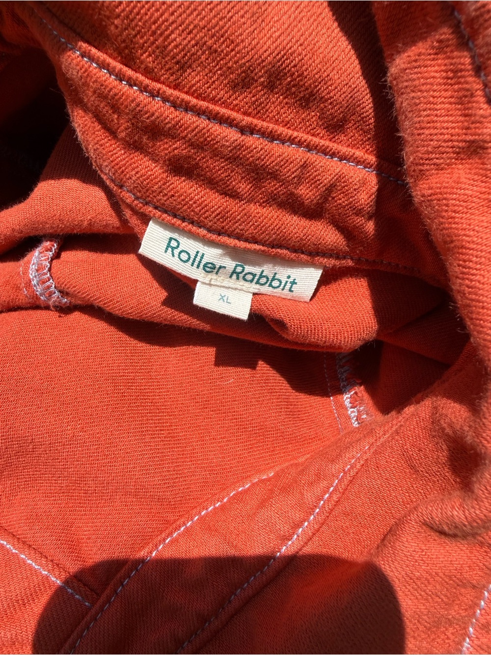 Roller Rabbit Rust Orange Utility Jacket XL - Picture 7 of 7